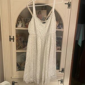 Torrid White Spaghetti Strap Sundress for Weddings